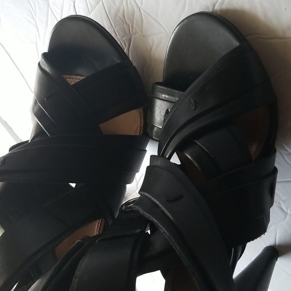 Isabel Marant Rosy Leather Sandals Strappy Sexy Heels Black Rare - Picture 7 of 12